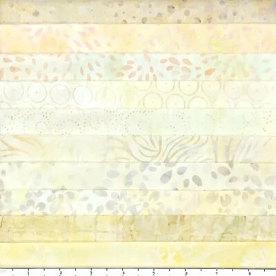 Lote 10 Cuartos de Grasa Color: Tonos Amarillos Tela Batik Lunn FQ Pack 100% Algodón Foto 1 de 4