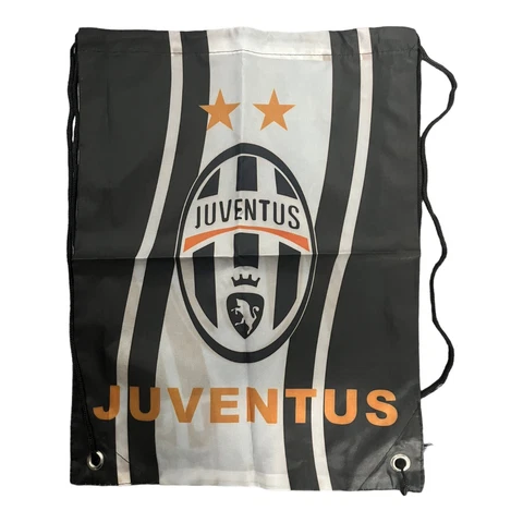 Juventus Gym Bag Cinch Football Soccer Drawstring Backpack Athletic Cover