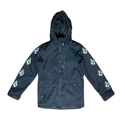 Volcom Deadly Stones Vented Black Jacket Size XS Logo On Sleeves Ski Winter Snow - Image 1 of 4