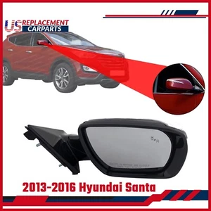 Right Side Power Mirror For 2013-2016 Hyundai Santa Fe Sport Heated Manual Fold - Picture 1 of 9