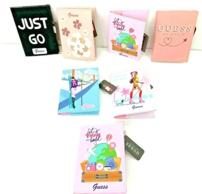 Guess Bolso de Mano Cartera Identificación Pasaporte Estuche Tarjetas Estuche Cartera Soporte Logo Primera Clase Foto 1 de 4