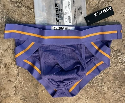 Men’s Size L Cin-2 Scrimmage Mesh Jock Strap With Back Purple  - Image 1 of 2