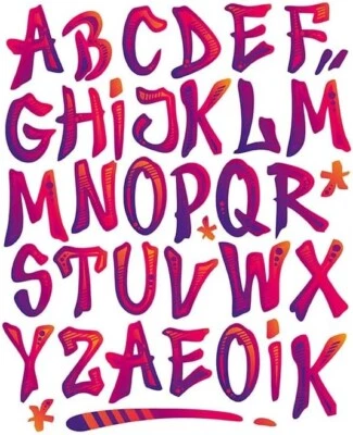 Sticker zum Aufbügeln Bügel-Flicken Buchstaben 20 x 30 cm Bügelpatches Kinder - Bild 1 von 4