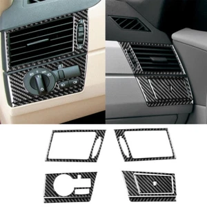 7x Interruptor de faros de fibra de carbono y cubierta de salida de aire para BMW X3 E83 2004-2010 - Imagen 1 de 15