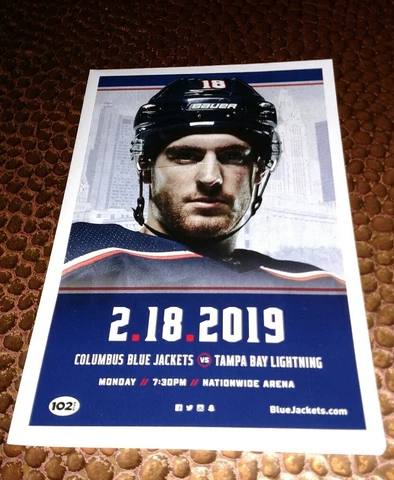2018-19 Pierre Luc Dubois Columbus Blue Jackets Game Day MatchUp Poster 2/18/19 Cover