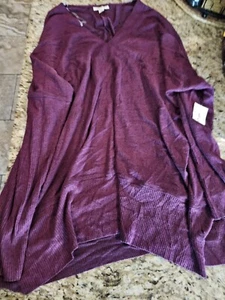 Style & Co Red Velvet Long sleeve XL Trans Snits - Picture 1 of 3