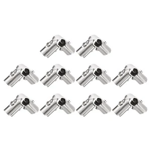 10 Set Structural Pipe Connector Joint Clamps 90 Degree 3 Way Corner Fitting End - Picture 1 of 8