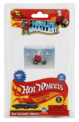 Worlds Smallest SNOOPY Red Baron Peanuts Charlie Brown Hot Wheels Cars - Image 1 of 4