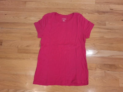 Womens Northcrest Short Sleeve Casual Crew Neck Tee Top Small Pink M 100 Cotton - Image 1 of 3
