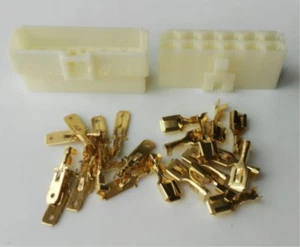Nuevo 10 juegos de clavijas de 12 vías 6,3 mm 12P conector enchufe + kit de enchufes - Imagen 1 de 4
