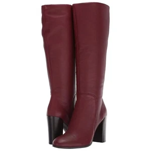 Kenneth Cole Womens 9.5 M Burgundy Red Zip Up High Heel Riding Boots NIB XL4 - Picture 1 of 8