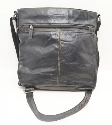 Bolso Bandolera Jack Georges Voyager Hecho a Mano Cuero Búfalo $240 - Negro Foto 1 de 4