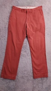 J Crew Pants Mens 32x30 Vintage Wash Chino Red Faded Casual Preppy Straight Leg - Picture 1 of 15