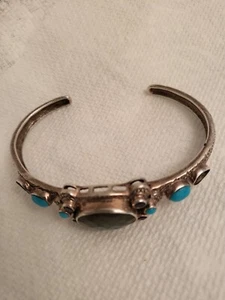 Nicky Butler Sterling Silver Labradorite & Multi Gemstone Cuff Bangle Bracelet - Picture 1 of 11