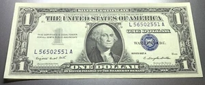 1957 A $ 1 DOLLAR SILVER CERTIFICATE *CRISPY NOTE* - C005 - Picture 1 of 2