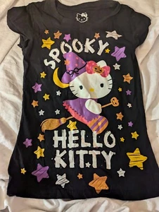 Short Sleeve Hello Kitty Halloween Shirt Size 7/8 Girls - Picture 1 of 3