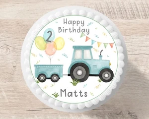 Tortenaufleger Traktor Bauernhof Fondant Name Zahl Zuckerbild Tortenbild - Bild 1 von 1
