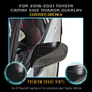 For 2018-2021 Toyota Camry Side Mirror Graphic Overlay Decal Glossy Vinyl - Picture 1 of 21