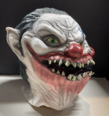 Adult Siamese Clown Halloween Rubber Mask Cosplay - Image 1 of 4