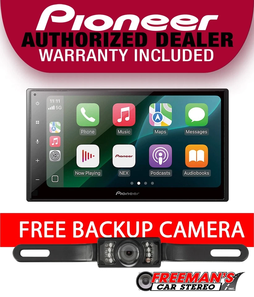 Receptor multimedia digital Pioneer DMH-1800NEX 6,8", con cable Apple CarPlay y Andr Foto 1 de 4