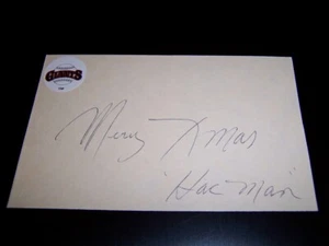 Tarjeta indexada autografiada por Jeff Leonard SF Giants DE con autenticación de pase Hac Man - Imagen 1 de 1