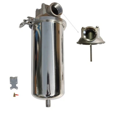 Carcasa de filtro de agua para toda la casa de acero inoxidable para cartuchos de 10" 1,5" NPT Foto 1 de 4