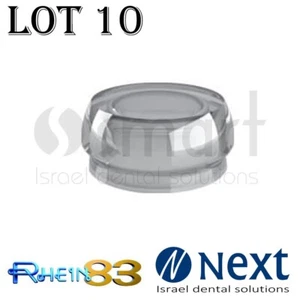 LOTx10 Flat abutment attachment silicone retentive cap Standard Clear Rhein83 - Picture 1 of 2