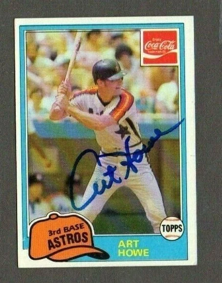 Art Howe 1981 Topps Coca-Cola authentic autographed card Astros - Image 1 of 1