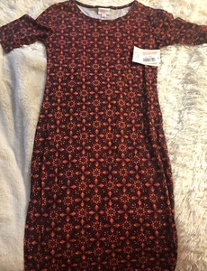 LuLaRoe Julia dress Size XS New/tags Red short sleeve Pencil Dress Women’s - Picture 1 of 2