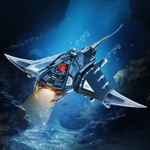 ROKR DIY Manta Ray Puzzle Electric Mechanical Toy Mech 3D Puzzle ABS Model - Picture 1 of 15