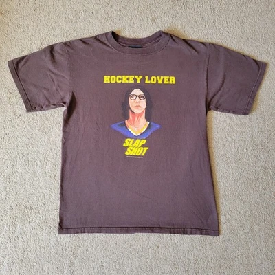 Мужская футболка Slap Shot Steve Hanson средний размер Zion любитель хоккея сделано в США - Изображение 1 из 4