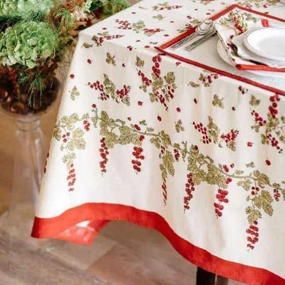 Couleur Nature Gooseberry Rectangular Tablecloth -71 x 128 - Image 1 of 2