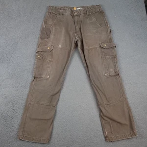 Carhartt Cargo Pants Mens 34x30 Relaxed Fit B342 Workwear Utility Distressed - Picture 1 of 12