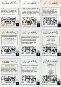 SCREAM QUEENS ILLUSTRATED : DEBORAH ROCHON  autographed edition,  21 card set - Picture 1 of 3