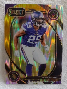 2024 Panini Select - Club Level Xavier Rhodes #201 Black & Gold Shock Prizm - Picture 1 of 2