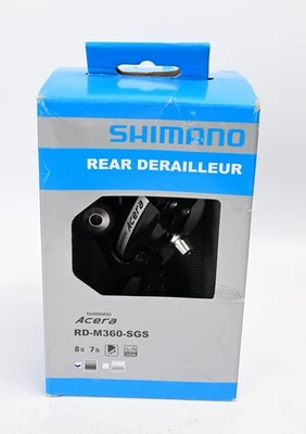 Genuine Shimano Acera RD-M360-SGS Rear Derailleur - 78 Speed Long Cage Black - Image 1 of 4