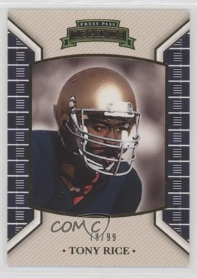 2011 Press Pass Legends Gold /99 Tony Rice #74 - Image 1 of 2