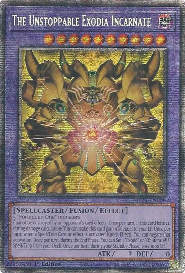 The Unstoppable Exodia Incarnate (MP25-EN008) - Starlight Rare - 1st Edition - Image 1 of 1