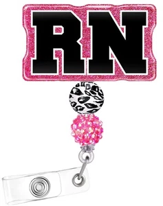 Plifal RN Badge Reel Holder Retractable with ID Clip for Nurse Nursing Name T - Picture 1 of 7