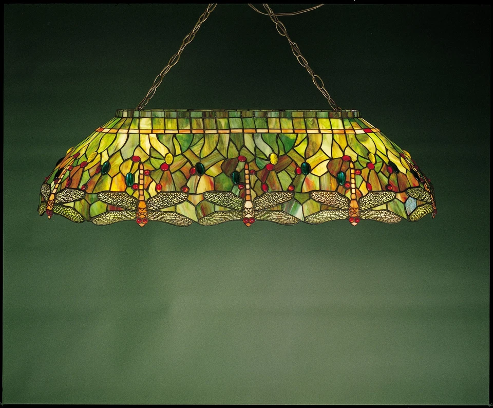 Billar Meyda Tiffany 26544 Cabeza Colgante Libélula 6 Luces - Vidrio Tiffany Foto 1 de 1