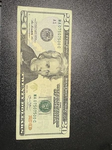 2013 $20 Dollar Bill Fancy Serial Number Trinary Note - Picture 1 of 6