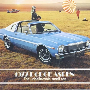 1977 Dodge Aspen Dealer Sales Brochure Family Wagon Coupe R/T Sedan VTG Ad - Picture 1 of 7