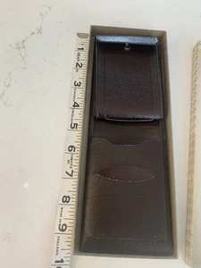 NEW Vintage Brown Leather Wallet Genuine Cowhide With Box 1970’s - Picture 1 of 8