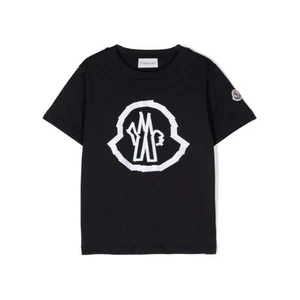 Moncler Boys Logo Print Cotton T-Shirt Z-9AC64 - Picture 1 of 2