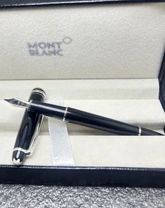 Montblanc Meisterstuck Black Body + Silver Clip Fountain Pen Without Ink - Picture 1 of 9