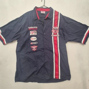 Y2k VTG Southpole International Rally Series Racing Shirt Men 2XL Navy Button Up - Picture 1 of 10