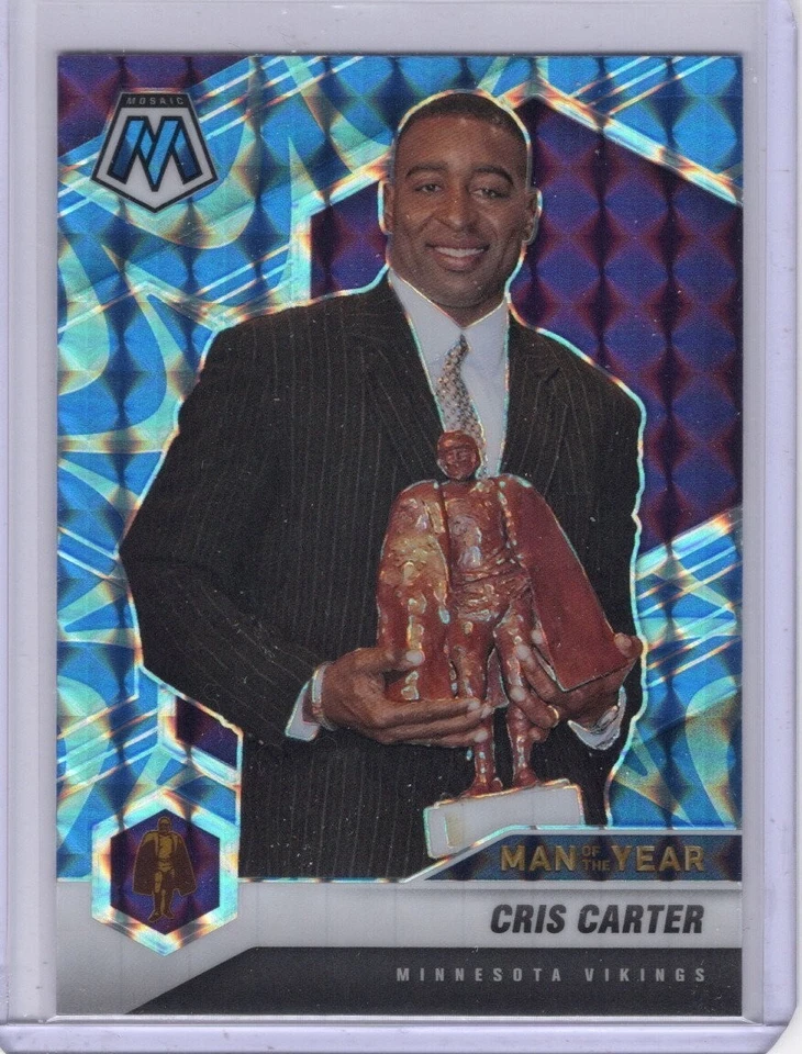 2021 Panini Mosaic Blue Reactive Prizm #277 Cris Carter Minnesota Vikings - Image 1 of 1