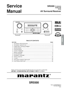 Service Manual-Anleitung für Marantz SR-5500 - Picture 1 of 1