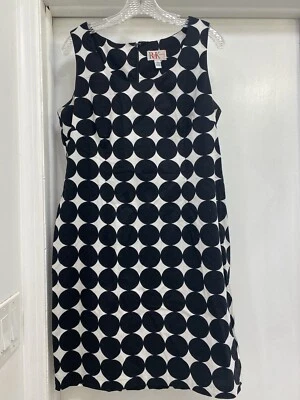 R&K Black & White Polka Dot Sleeveless Sheath Dress Size 12* - Image 1 of 4