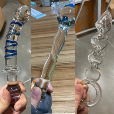 Consolador anal con punto G de cristal 15 tipos masajeador vaginal masajeador anal para mujeres juguete sexual Foto 1 de 4